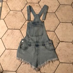 Forever 21 denim overalls